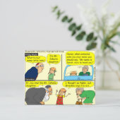 327 Oma sagte Cartoon Postkarte (Stehend Vorderseite)