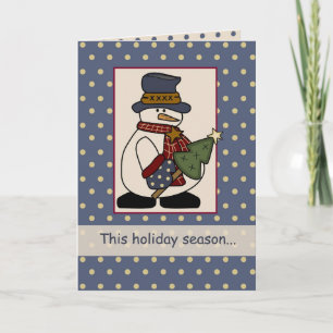 3282 Snowman Holiday Tree Feiertagskarte