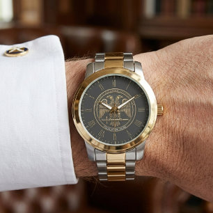 32/33. Schottischer Ritus Doppeladler Freimaurer- Armbanduhr