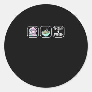 32.Anime-Liebe Ramen Runder Aufkleber