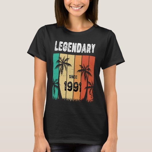 32 Birthday 1991 Birthday for Men and Women T-Shirt (Vorderseite)