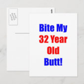 32 Biss meinen Hintern Postkarte (Vorne/Hinten)