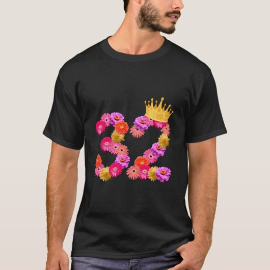 32 Blumenkrone Mein 32. T-Shirt (Vorderseite)