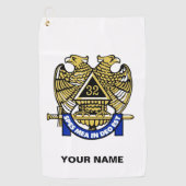 32 DEGREE MASON Golf Handtuch (Vorderseite)