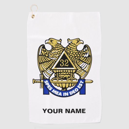32 DEGREE MASON Golf Handtuch (Vorderseite)