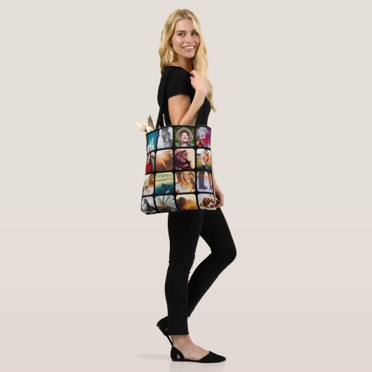 32 Foto beidseitig schwarze Karton Tasche (Am Model)