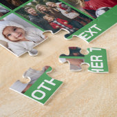 32 Foto-Collage - Modern Grün mit Text Puzzle (Seite)