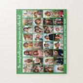 32 Foto-Collage - Modern Grün mit Text Puzzle (Vertikal)