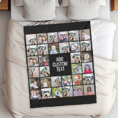 32 FotoCollage Modernes Quadrat Schwarz - Weißer T Fleecedecke