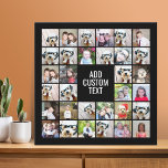 32 FotoCollage Modernes Quadrat Schwarz - Weißer T Künstlicher Leinwanddruck<br><div class="desc">Verwenden Sie für die besten Ergebnisse passende Fotos! Laden Sie quadratische Fotos von Ihrem Handy oder sogar von Instagram hoch, um einen markanten, individuellen Look für Ihre Zuhause zu machen. Sie können Fotos von Freunden oder Haustieren verwenden und dann Ihre eigene Dekoration durch eine Farbänderung anpassen. Verwenden Sie farbige oder...</div>