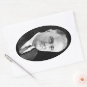 32 Franklin D. Roosevelt1 Ovaler Aufkleber (Umschlag)