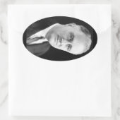 32 Franklin D. Roosevelt1 Ovaler Aufkleber (Tasche)