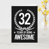 32. Geburtstag (32 Jahre des Seins fantastisch) Karte (Gelbe Blume)