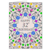 32. Geburtstag Abstrakte Blume (Vorne)