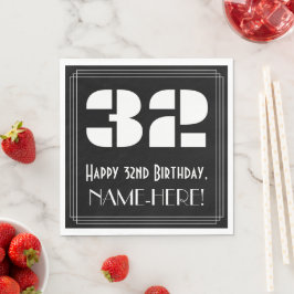 32. Geburtstag: Art Deco Inspiriert Look "32" + Na Serviette