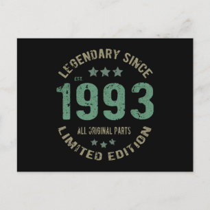 32. Geburtstag Epische Legende 32. Geburtstag 1993 Postkarte