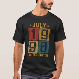 32. Geburtstag Juli 1990 Geboren 1990 32 Jahre alt T-Shirt