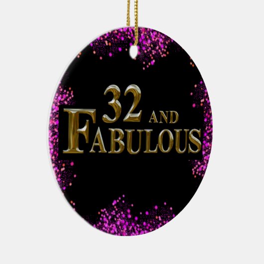 32. Geburtstag Keramik Ornament (Rechts)