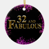 32. Geburtstag Keramik Ornament (Vorne)
