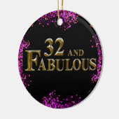 32. Geburtstag Keramik Ornament (Links)