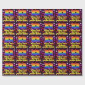 32. Geburtstag: Loving Hearts Pattern, Regenbogen Geschenkpapier (Flach)