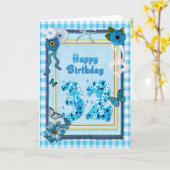32. Geburtstag mit Scrapbook-Effekt Karte (Gelbe Blume)