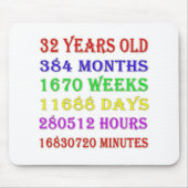 32. Geburtstag Mousepad (Vorne)