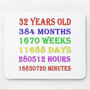 32. Geburtstag Mousepad