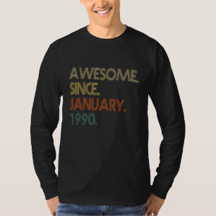 32. Geburtstag Phantastisch Seit Januar 1990 Vinta T-Shirt