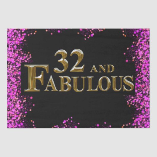 32. Geburtstag Seidenpapier (Vorderseite)