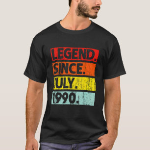 32. Geburtstag seit Juli 1990 32 Jahre alt T-Shirt