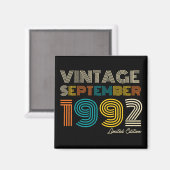 32. Geburtstag Vintag September 1992 Limited Edtn. Magnet (Vorderseite/Rückseite)