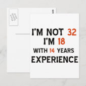 32. Geburtstagsdesigns Postkarte (Vorne/Hinten)