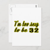 32 Geburtstagsdesigns Postkarte (Vorne/Hinten)