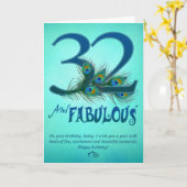 32. Geburtstagskarten Karte (Gelbe Blume)