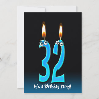 32. Geburtstagsparty Einladung