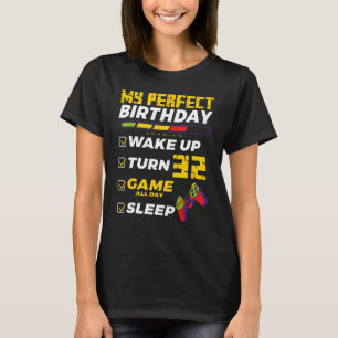 32. Geburtstagsparty perfekt für Gamer 32 Jahre T-Shirt