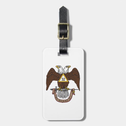 32. Grad-schottischer Ritus Brown Eagle Gepäckanhänger (Vorderseite vertikal)