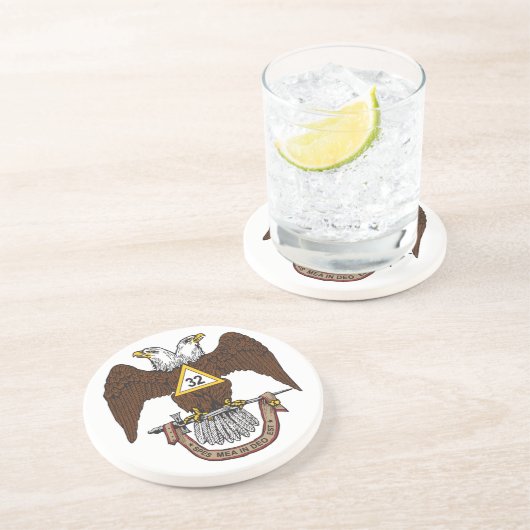 32. Grad-schottischer Ritus Brown Eagle Untersetzer (Seite)