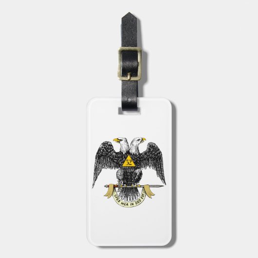 32. Grad Schottischer Ritus Doppelköpfige Adler Gepäckanhänger (Vorderseite vertikal)