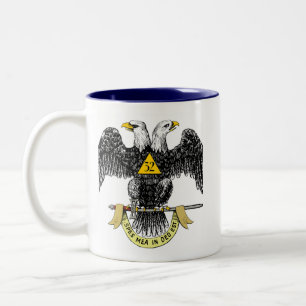 32. Grad Schottischer Ritus Schwarzer Adler Becher Zweifarbige Tasse