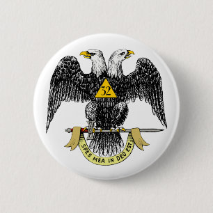 32. Grad-schottisches Ritus-Schwarzes Eagle Button