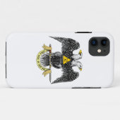 32. Grad-schottisches Ritus-Schwarzes Eagle Case-Mate iPhone Hülle (Rückseite (Horizontal))