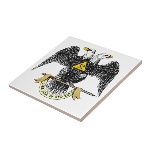 32. Grad-schottisches Ritus-Schwarzes Eagle Fliese (Seite)