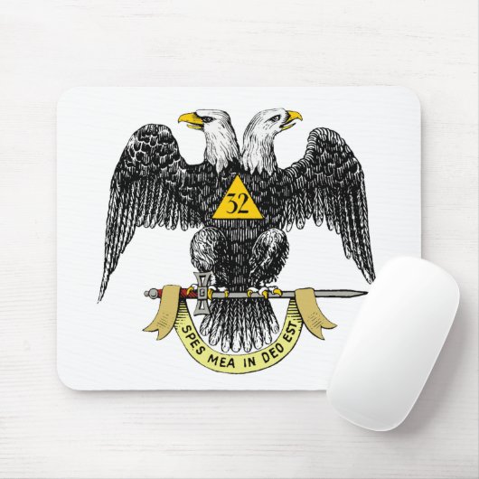 32. Grad-schottisches Ritus-Schwarzes Eagle Mousepad (Mit Mouse)