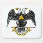 32. Grad-schottisches Ritus-Schwarzes Eagle Mousepad (Vorne)