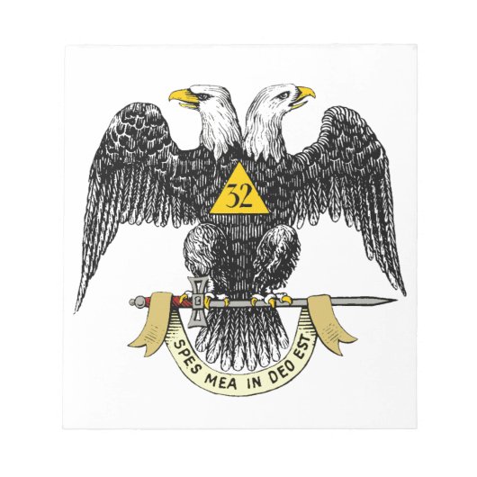 32. Grad-schottisches Ritus-Schwarzes Eagle Notizblock (Vorderseite)