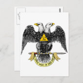 32. Grad-schottisches Ritus-Schwarzes Eagle Postkarte (Vorne/Hinten)