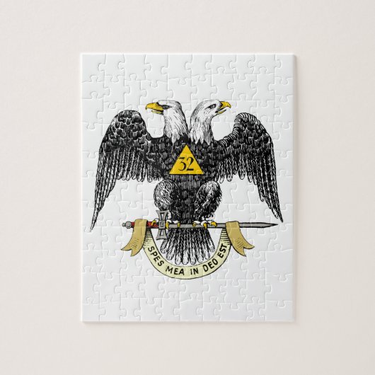 32. Grad-schottisches Ritus-Schwarzes Eagle Puzzle (Vertikal)