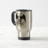 32. Grad-schottisches Ritus-Schwarzes Eagle Reisebecher (Vorderseite Links)